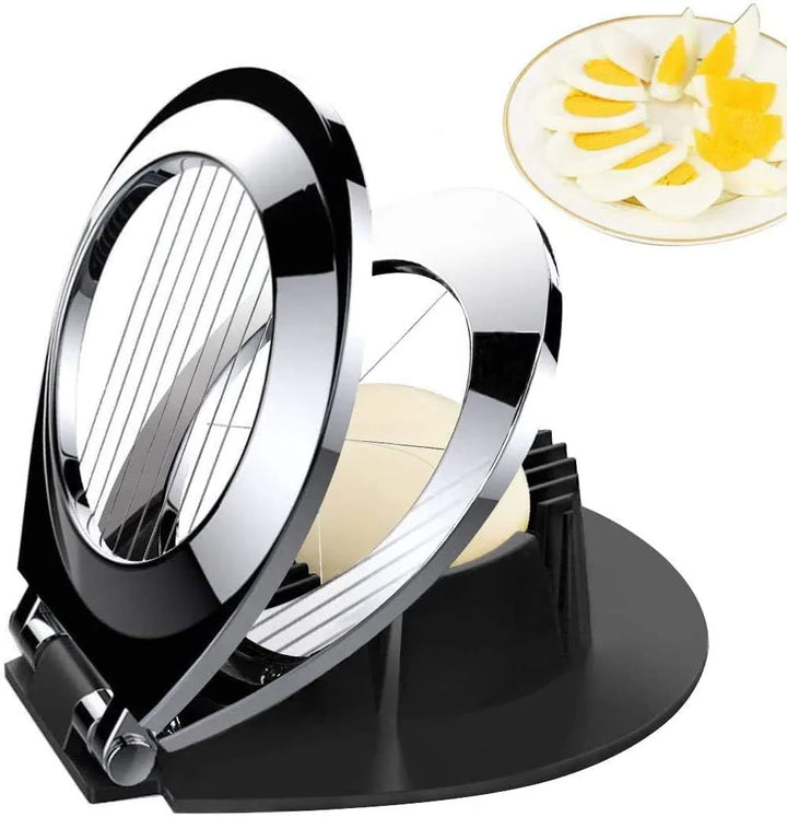 Lisslune | Stainless Steel Egg Slicer – 3-in-1 Cutting Options for Effortless Preparation!