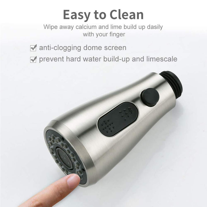 Lisslune | 2 Beam Shower Head Matt Shower with Stop Button Replacement Fitting Replacement Hand Shower