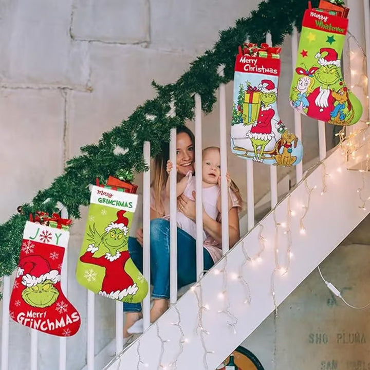 Lisslune | Green Christmas Stockings Christmas Decorations