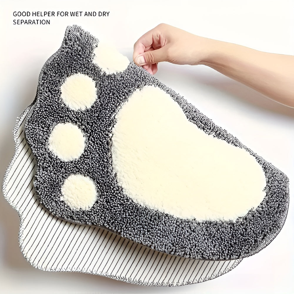 Lisslune | Cute Paw Print Bath Mat