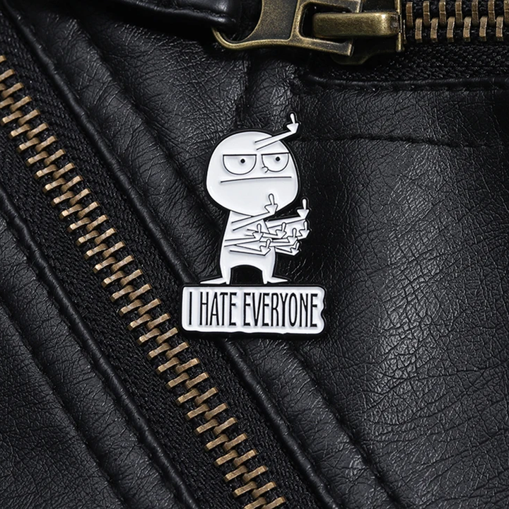 Lisslune | I HATE ALL funny brooch