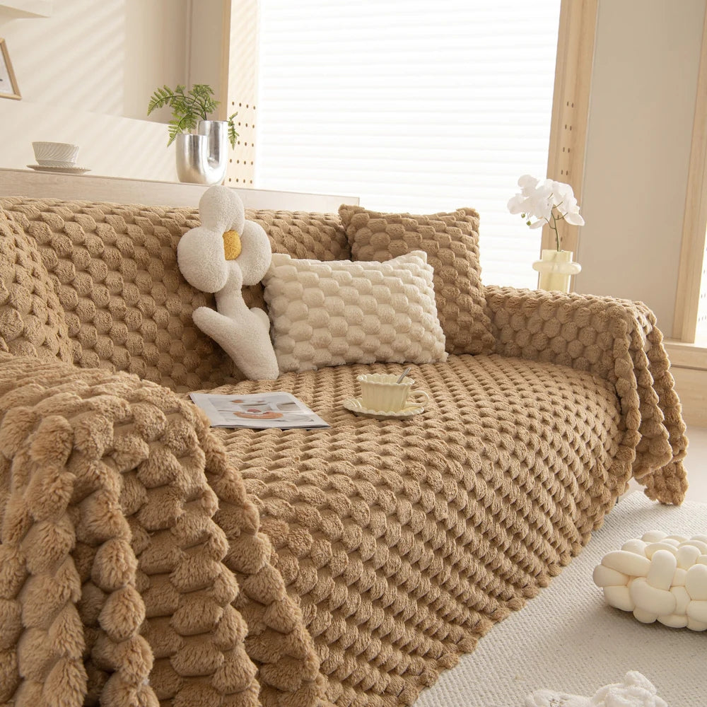Lisslune | Tufted Rabbit Synthetic Sofa Cover