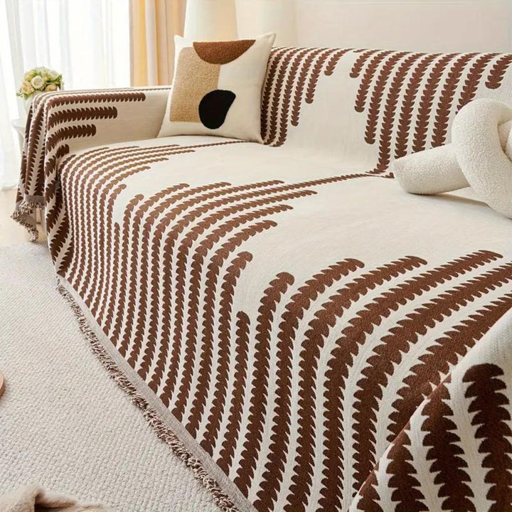 Lisslune | Modern Monochrome Fern Sofa Cover
