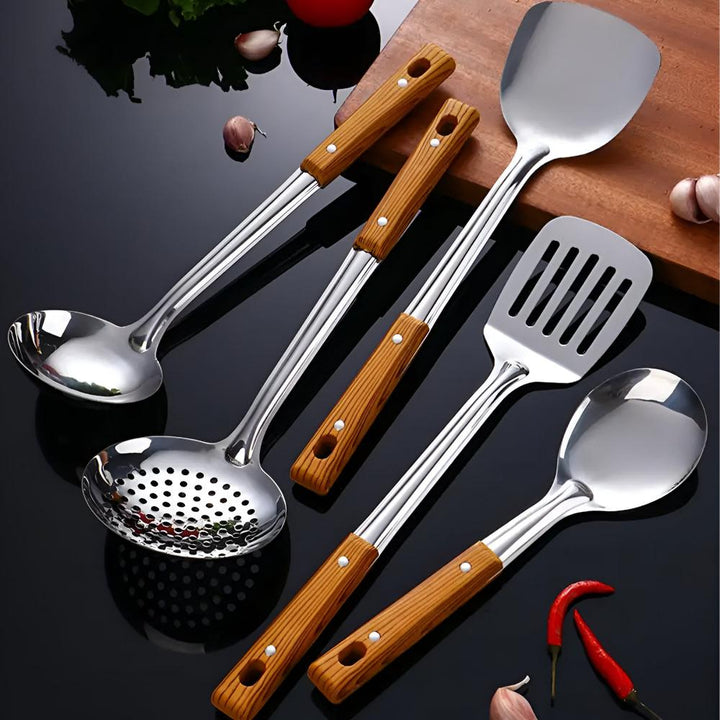 Lisslune | Classic Stainless Steel Kitchen Utensil Set (5 Sets)
