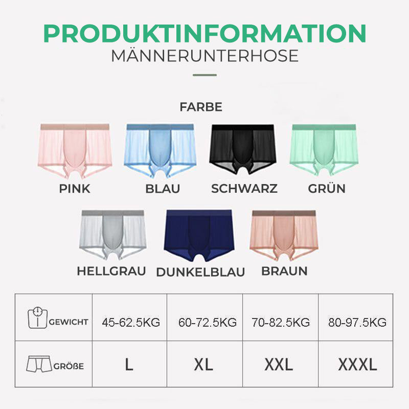 Lisslune | Summer Essentials Men's Ice Silk Boxer Shorts Underwear