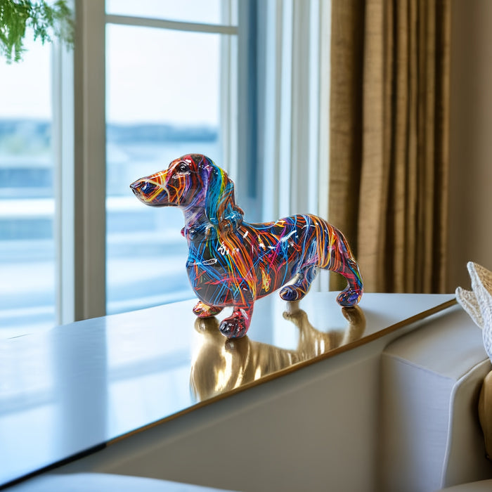 Lisslune | Dachshund Delight – Colourful Dachshund Ornament for a Playful Touch at Home