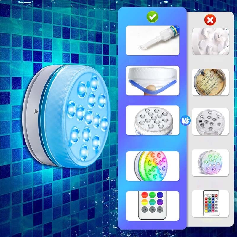 Lisslune | Double-layer waterproof self-adhesive LED pool light