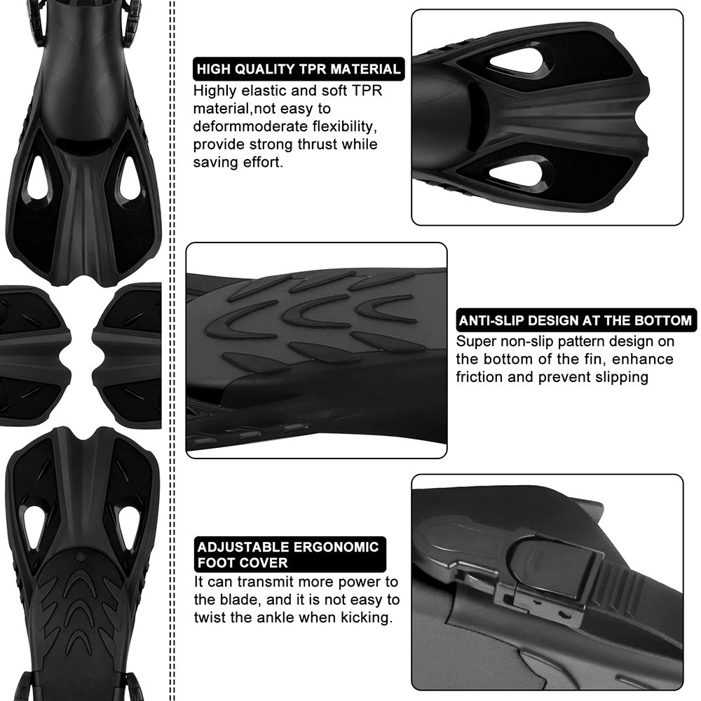 Lisslune | Adjustable Travel Snorkel Fins