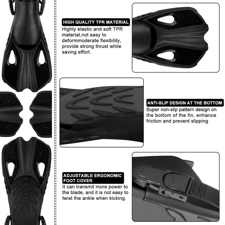 Lisslune | Adjustable Travel Snorkel Fins