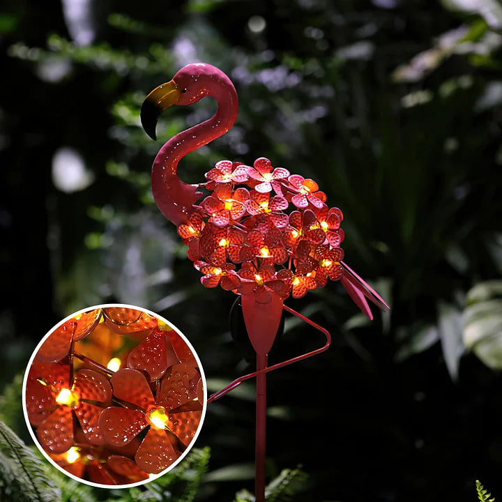 Lisslune | Flamingo Solar Light Metal Art
