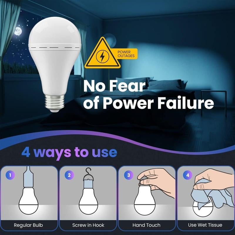 Lisslune | Rechargeable Emergency Light Bulbs