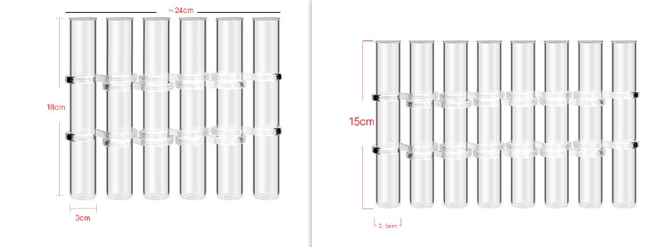 Lisslune | Flexible Flower Vases with Hinges | Modern Glass Tube Vase
