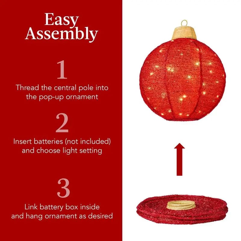 Lisslune | Hanging Pop-Up Outdoor Christmas Ornaments