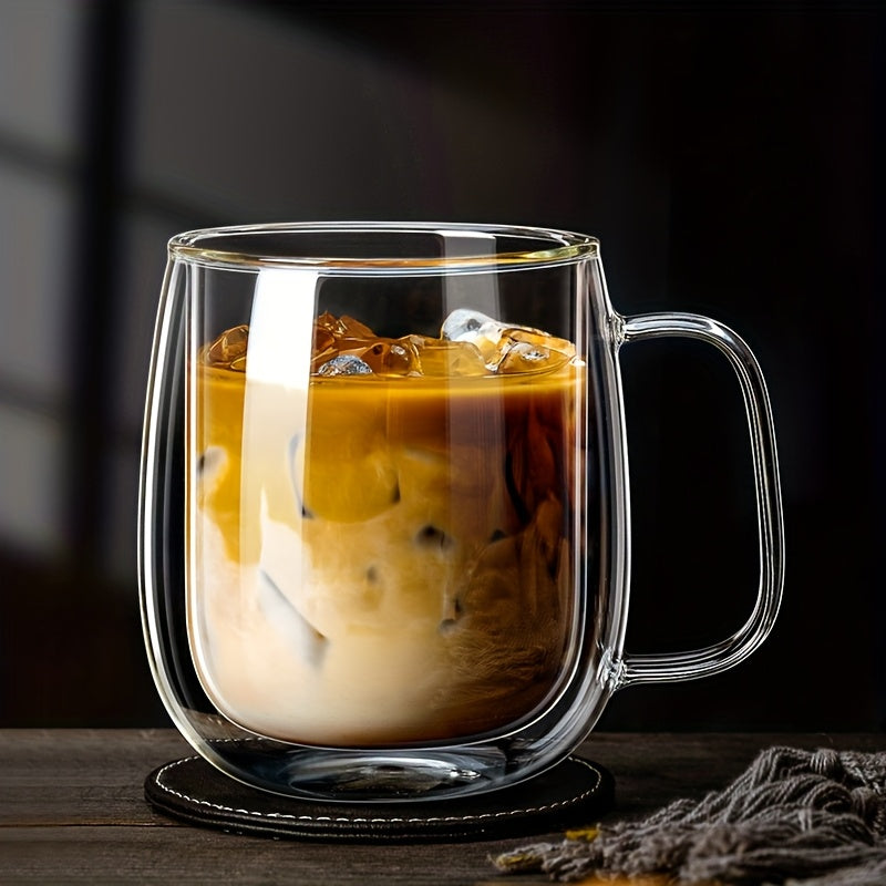 Lisslune | ThermoSip Double-walled Glass Mug – Borosilicate Glass, Heat Resistant & Elegant