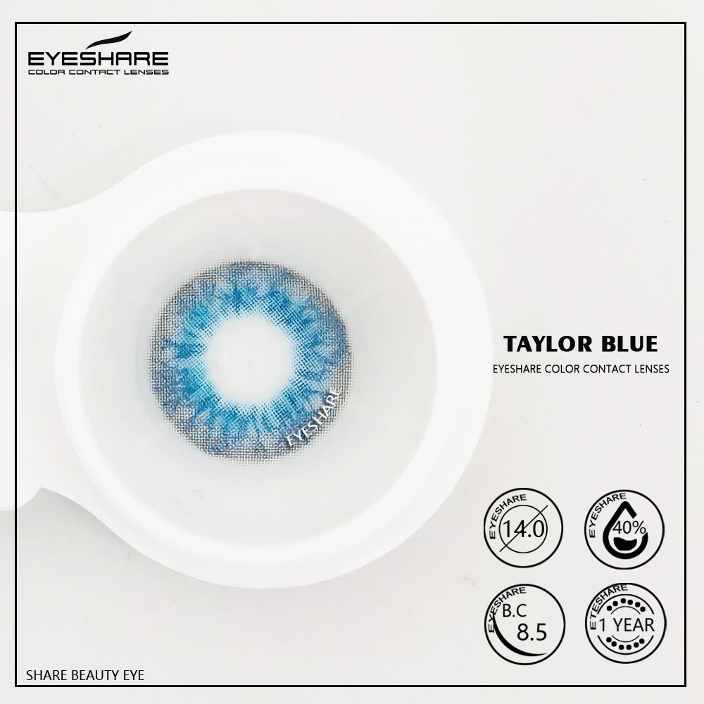 Lisslune Taylor Blue 14.0 mm 1 Pair | 1 Year