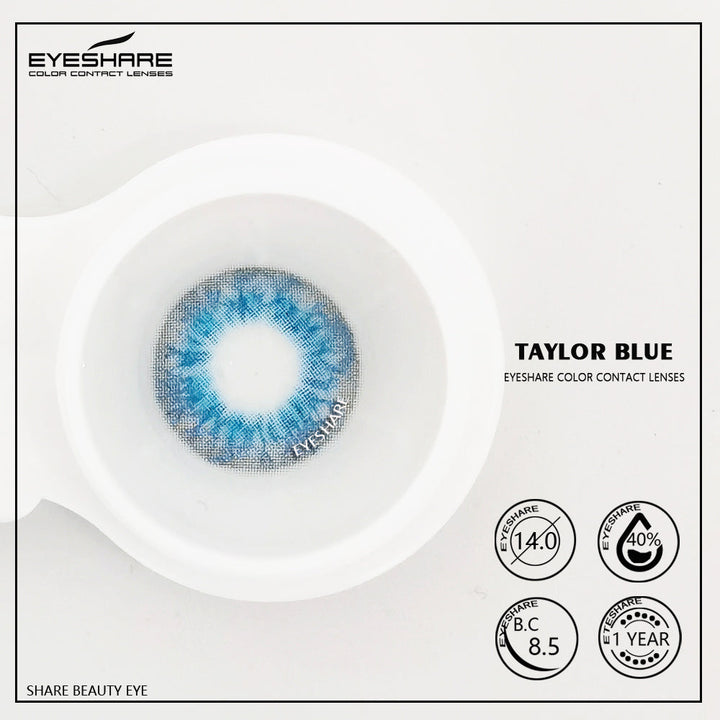 Lisslune Taylor Blue 14.0 mm 1 Pair | 1 Year