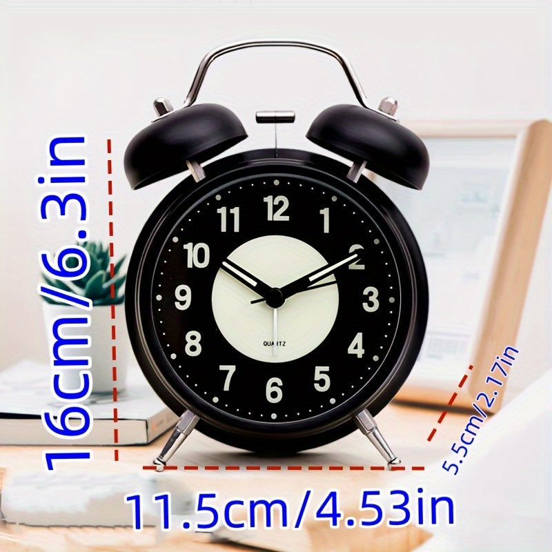 Lisslune | LuminousTime - Elegant Metal Alarm Clock with Gentle Lighting for Peaceful Mornings and Nights