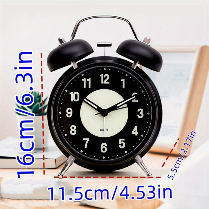Lisslune | LuminousTime - Elegant Metal Alarm Clock with Gentle Lighting for Peaceful Mornings and Nights