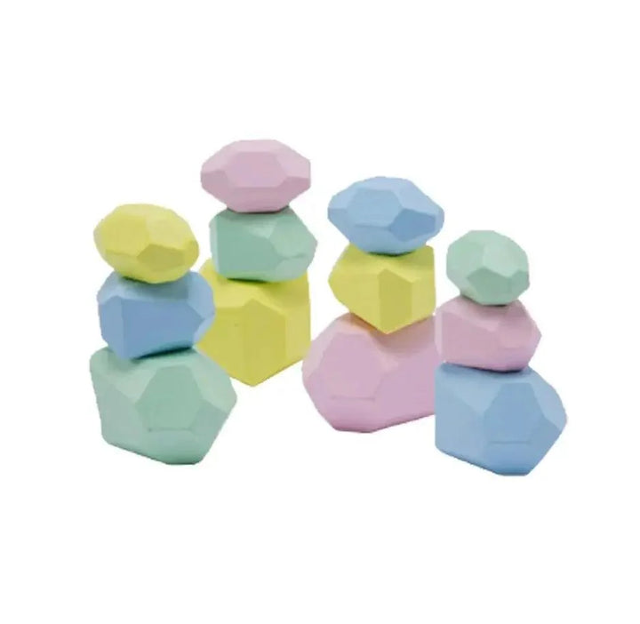 Lisslune | Colorful Wooden Building Blocks Set for Creative Learning and Logical Development