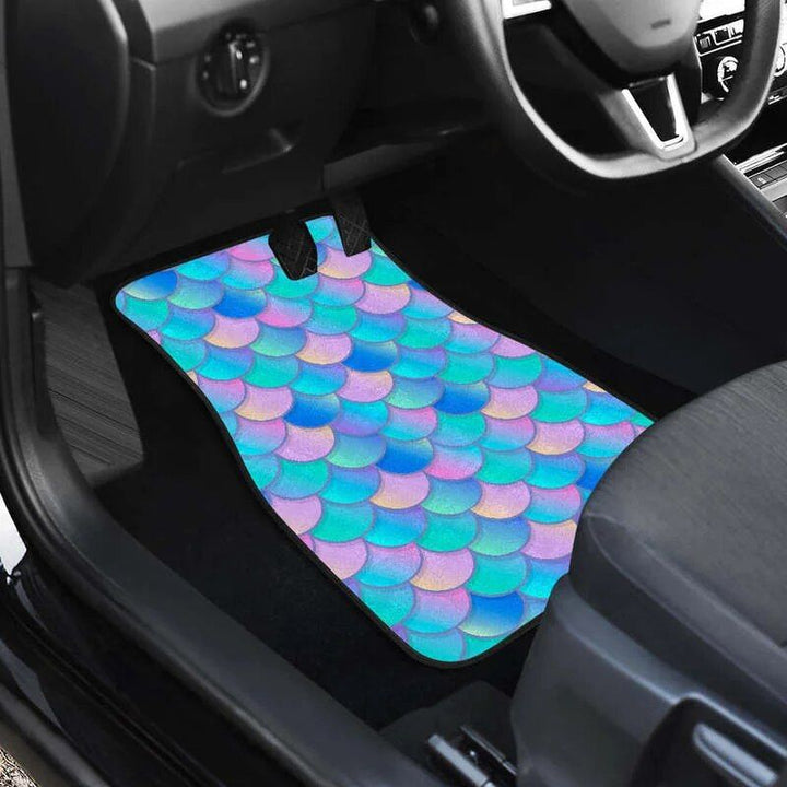 Lisslune | Mermaid Scales Pink Teal Car Mats
