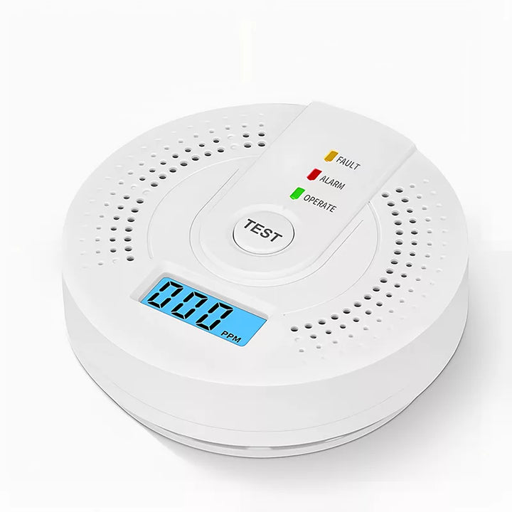 Lisslune | Carbon Monoxide Detector | Reliable Alarm Sensor with LCD Display for Home Safety
