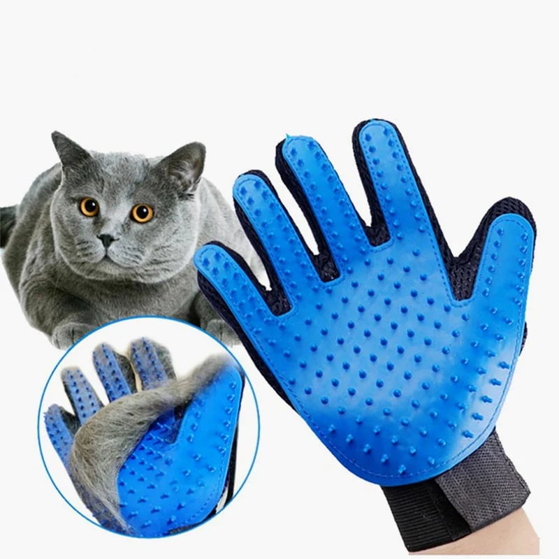 Lisslune | Cat grooming glove for cats wool glove Pet Hair Deshedding Brush Comb Glove For Pet Dog Cleaning Massage Glove For Animal Sale