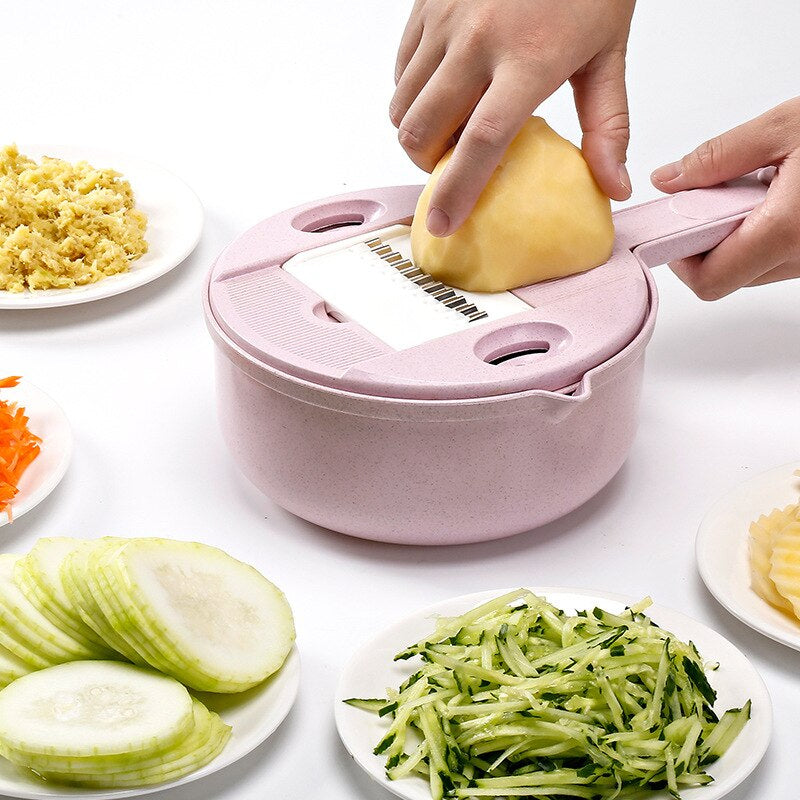 Lisslune | 11pcs Multifunctional Stainless Steel Vegetable Slicer Kit