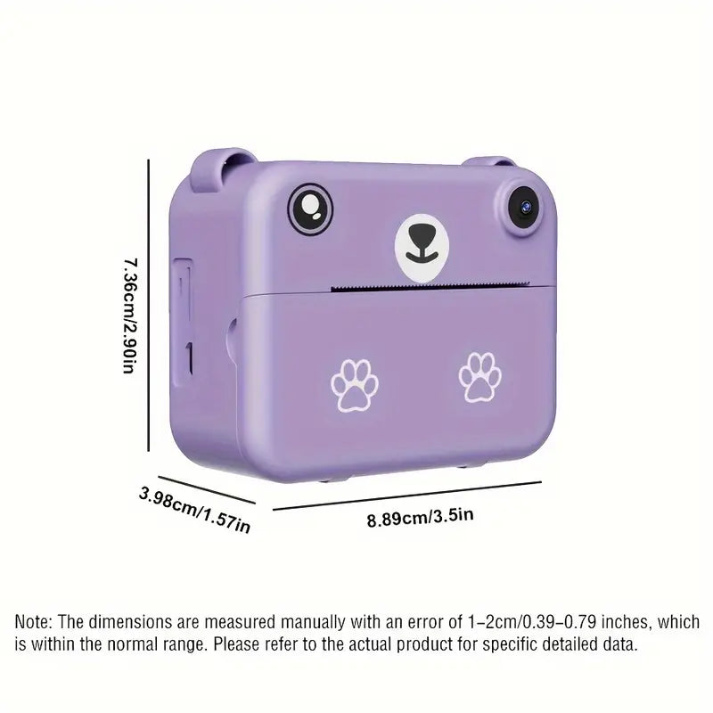 Lisslune | SnapKid Instant Print Camera for Kids – 1080P HD Photo & Video with Printing Paper & USB Charger