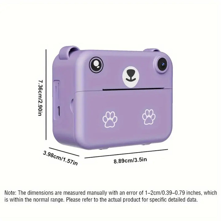 Lisslune | SnapKid Instant Print Camera for Kids – 1080P HD Photo & Video with Printing Paper & USB Charger