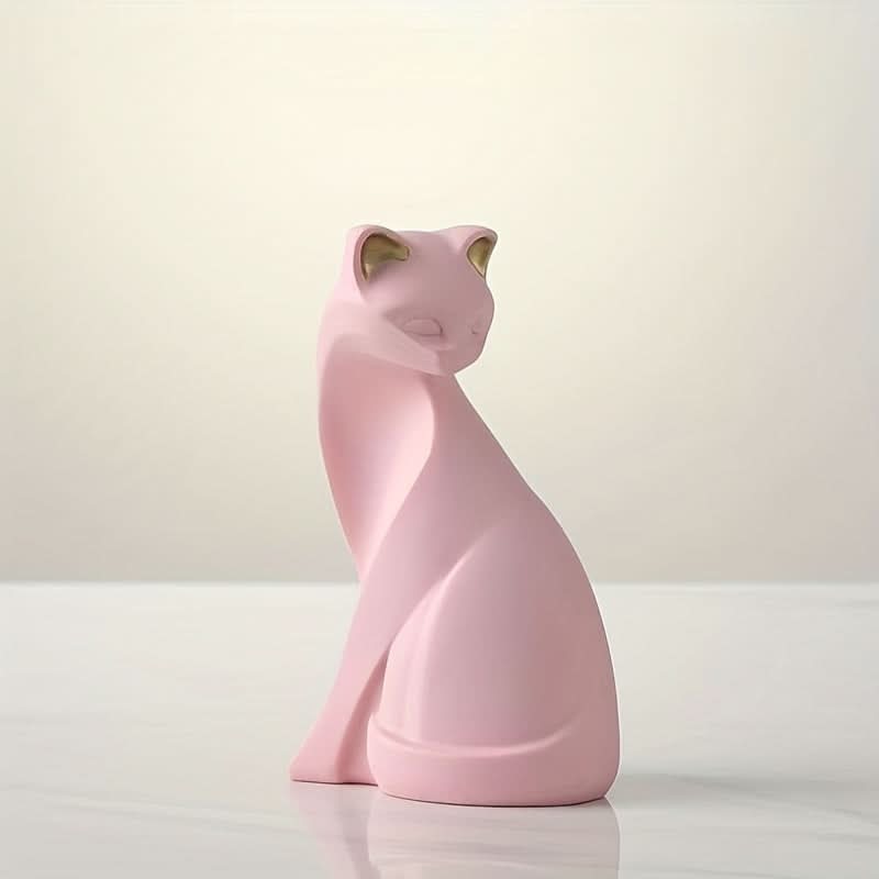 Lisslune | Modern Resin Cat Figurine – Nordic Style Decor