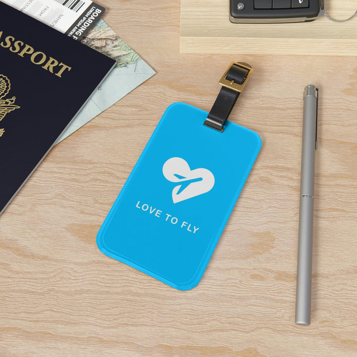 Lisslune | Personalized Peekaboo Acrylic Luggage Tag Set with Elegant Leather Strap - Must-Have Travel Accessories