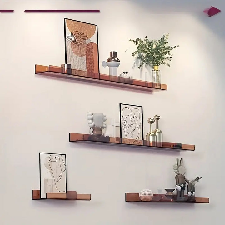 Lisslune | Floating Wall Shelf - Industrial Wall Shelf - Shower Shelf - Shower Board - Blue