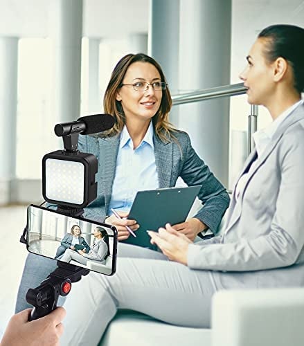 Lisslune | Professional Video Microphone Set with Tripod and LED Video Light