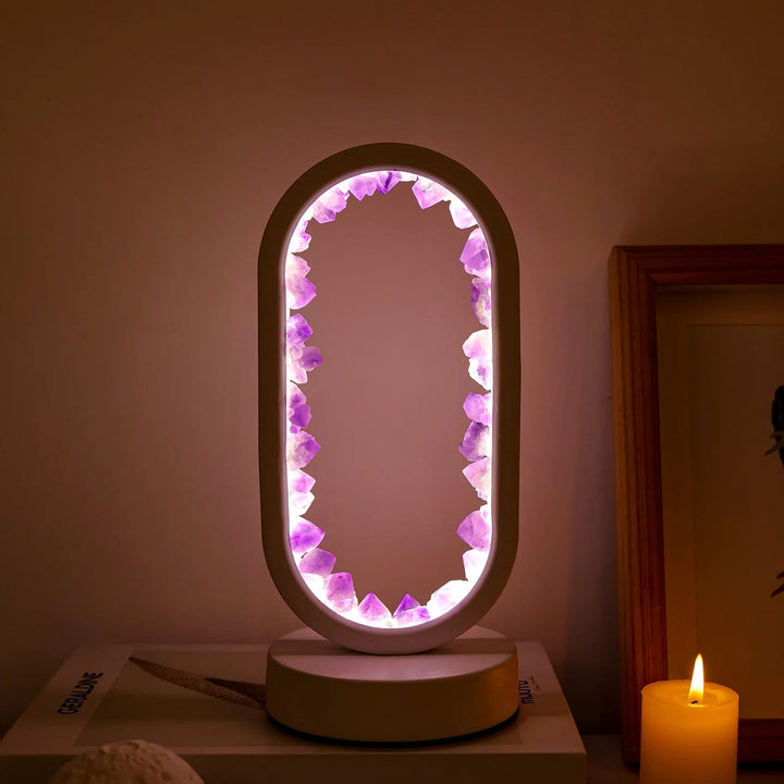 Lisslune | CrystalGlow – Handmade amethyst atmospheric lamp for relaxation and peace