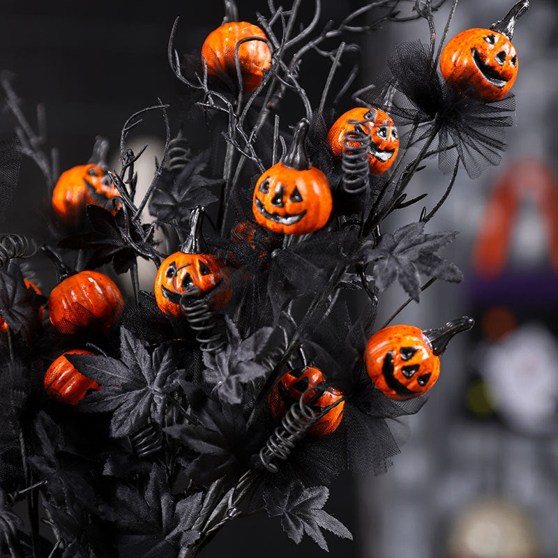 Lisslune | Halloween Decoration – Black Pumpkin Branch Ornament