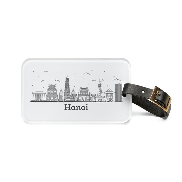 Lisslune | Chic Acrylic Luggage Tag Set with Luxury Leather Handle – Elevate Your Travel Essentials