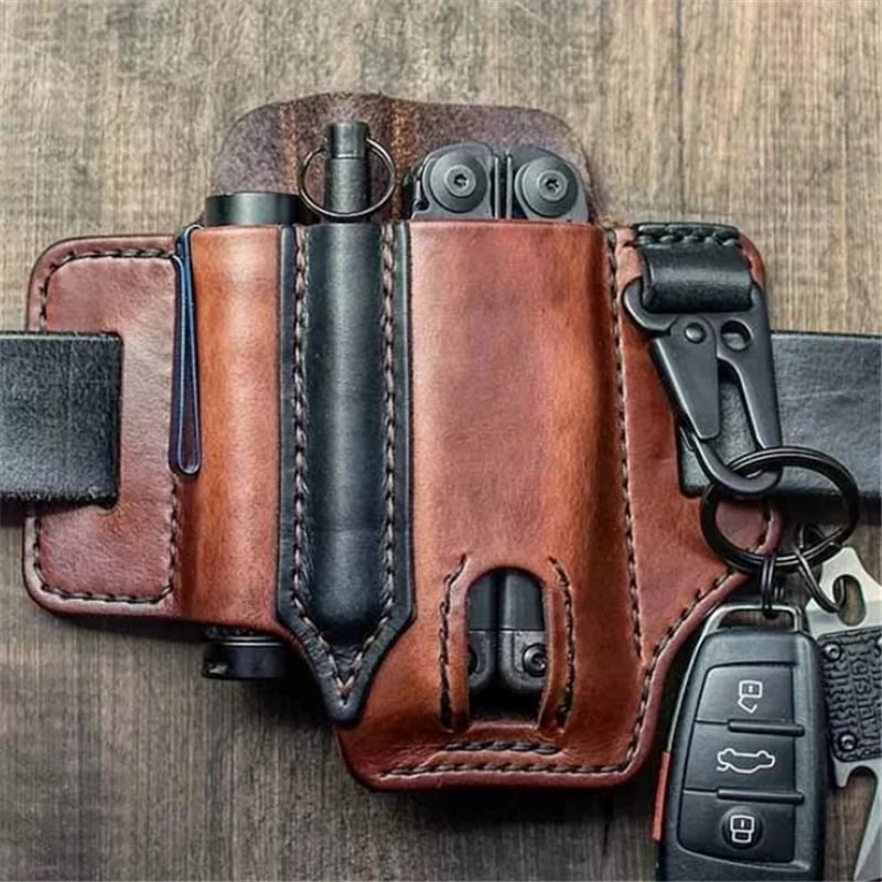 Lisslune | Cowhide Leather Owl Buckle Tactical Multifunctional Belt Cover