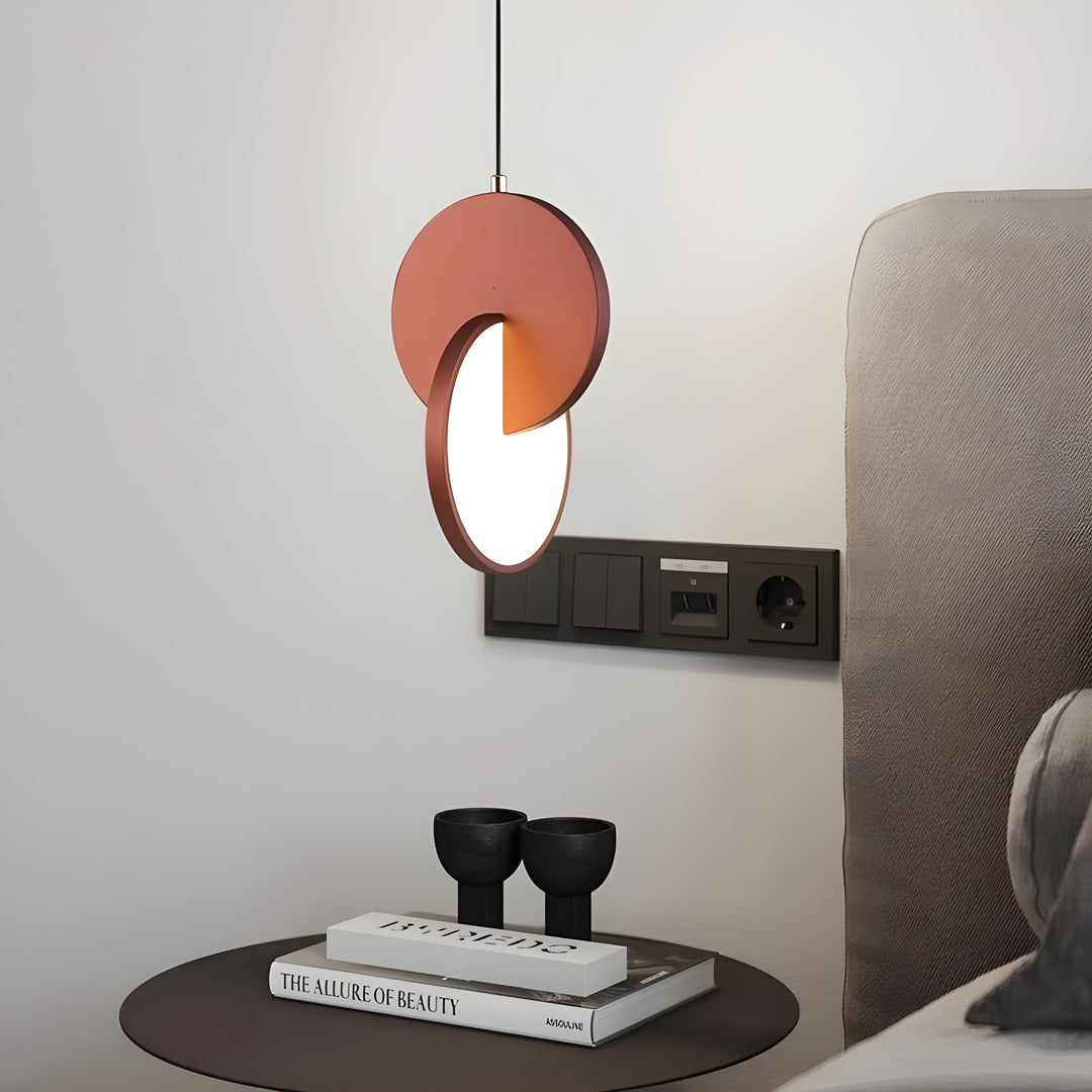 Lisslune | NordicGlow – Modern Scandinavian LED pendant lamp with round frame and warm glow