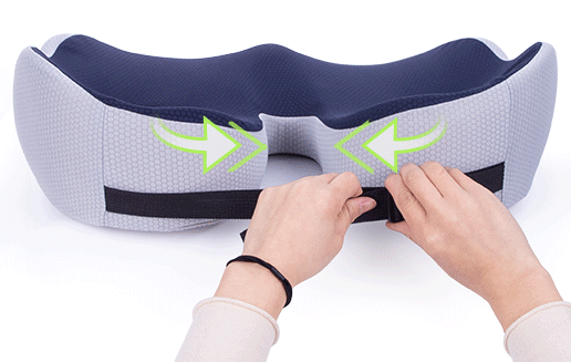 Lisslune | Adjustable Memory Foam Seat Cushion for Sit Bone Relief | Ergonomic Design for Office Chair and Car Use