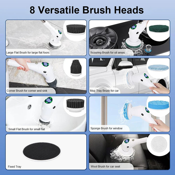 Lisslune | 8-in-1 Electric Cleaning Brush – Liora – (1+1 FREE)