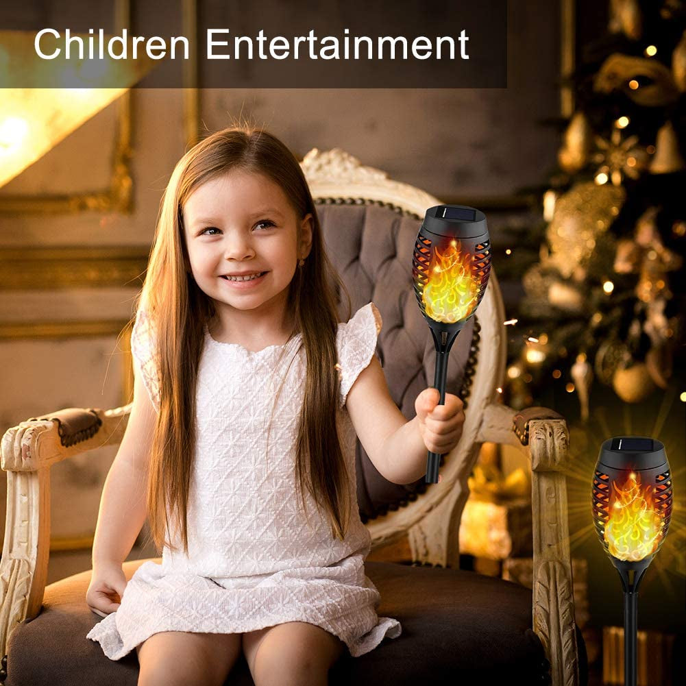 Lisslune | 8-Pack: Solar Torch Light with Flickering Flame