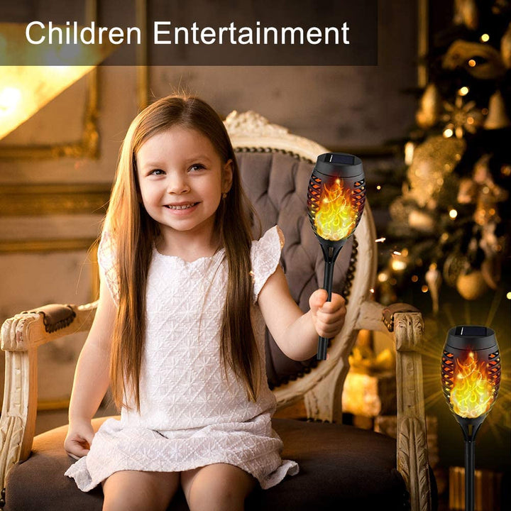 Lisslune | 8-Pack: Solar Torch Light with Flickering Flame