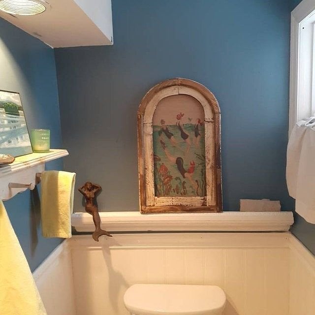 Lisslune | Swimming Wall Art Bathroom Decor