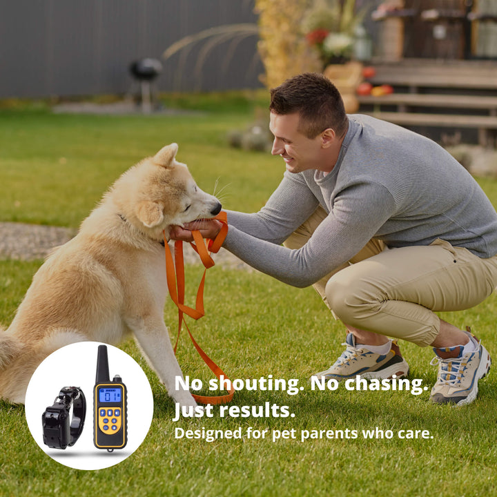 Lisslune | 800M Rechargeable Electric Dog Training Collar | Waterproof, Remote Control & Ideal for Effective Dog Training