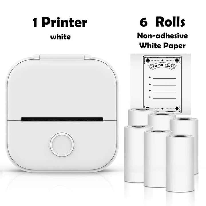 Lisslune | T02 Portable Mini Wireless Thermal Pocket Printer Self-Adhesive Stickers Used for DIY, Journal Stickers Portable Printer