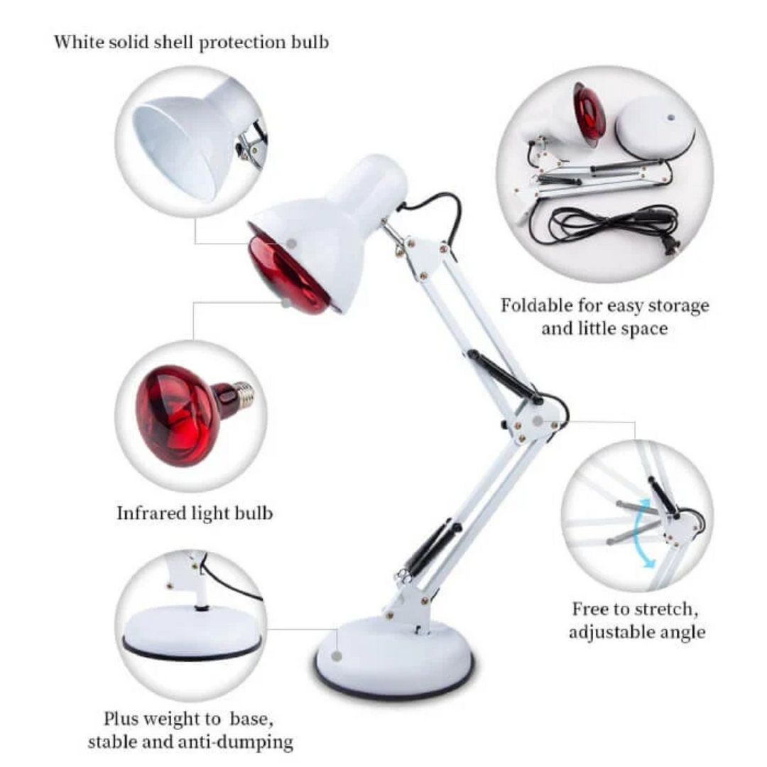 Lisslune | Red Light Therapy Lamp for Skin - Infrared Heating with Tripod Stand