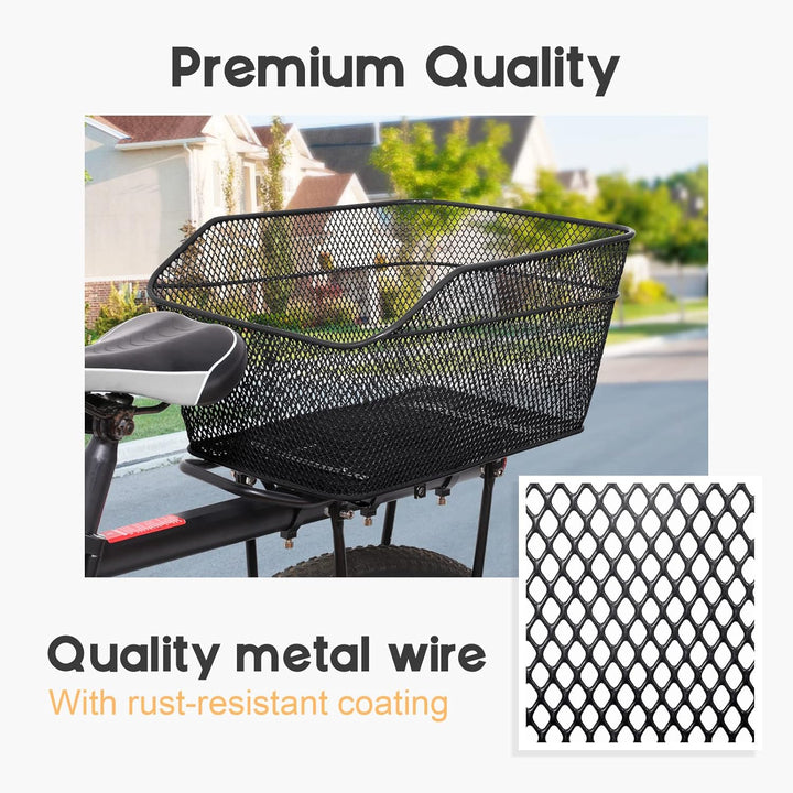 Lisslune | Waterproof Rear Bike Basket with Rainproof Cover – Velora