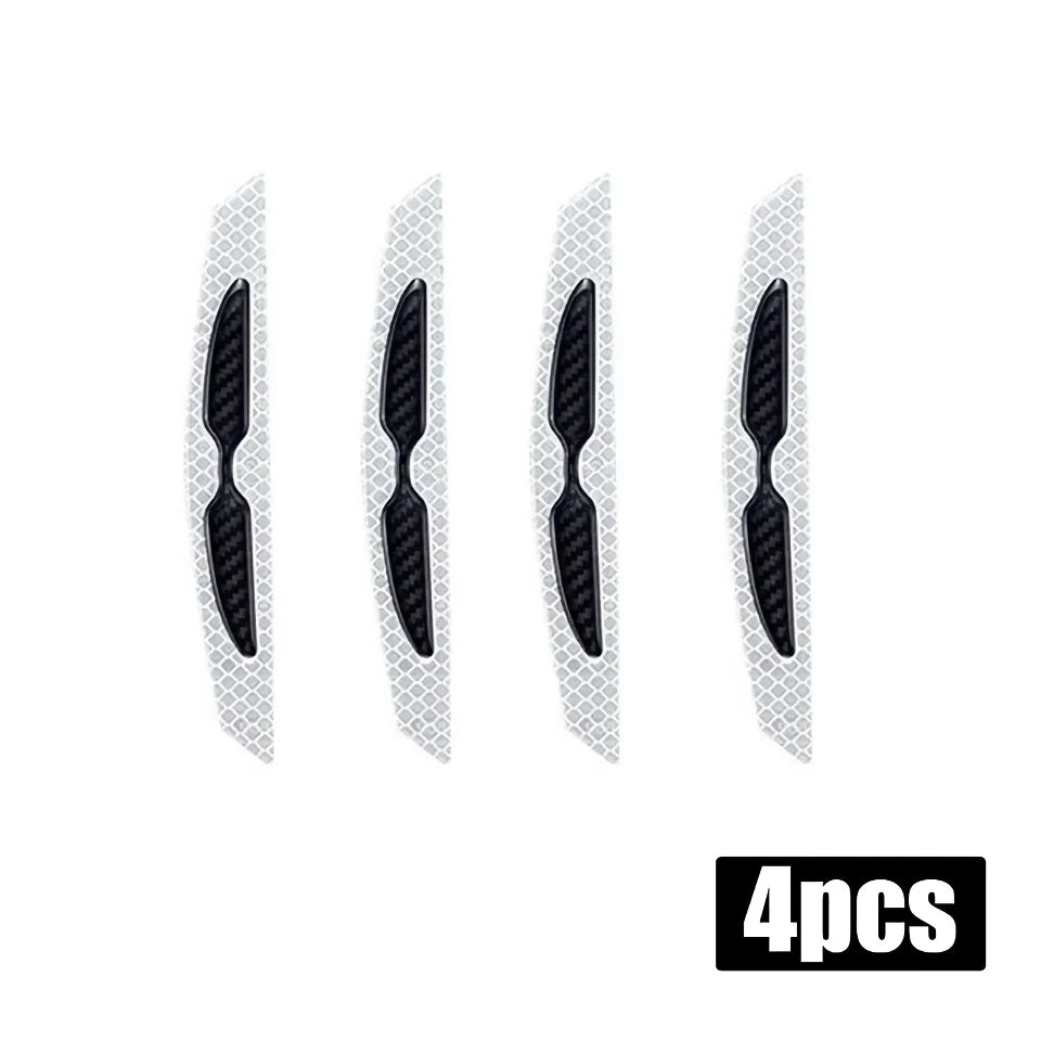 Lisslune | Reflective Car Door Edge Protector Stickers - 4Pk Anti-Collision Protection Strips