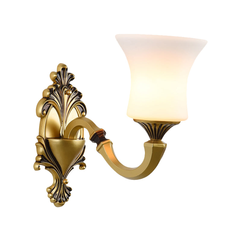Skørter | Bell Bedroom Top Wall Mounted Lamp Antique Frosted Glass 1/2-Light Brass Wall Lamp Accessories