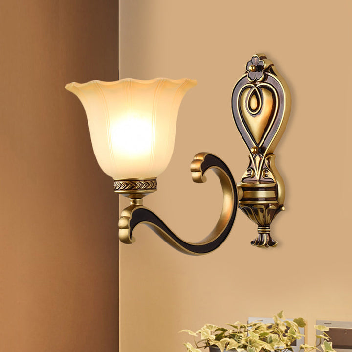 Skørter | Bell Bedroom Top Wall Mounted Lamp Antique Frosted Glass 1/2-Light Brass Wall Lamp Accessories